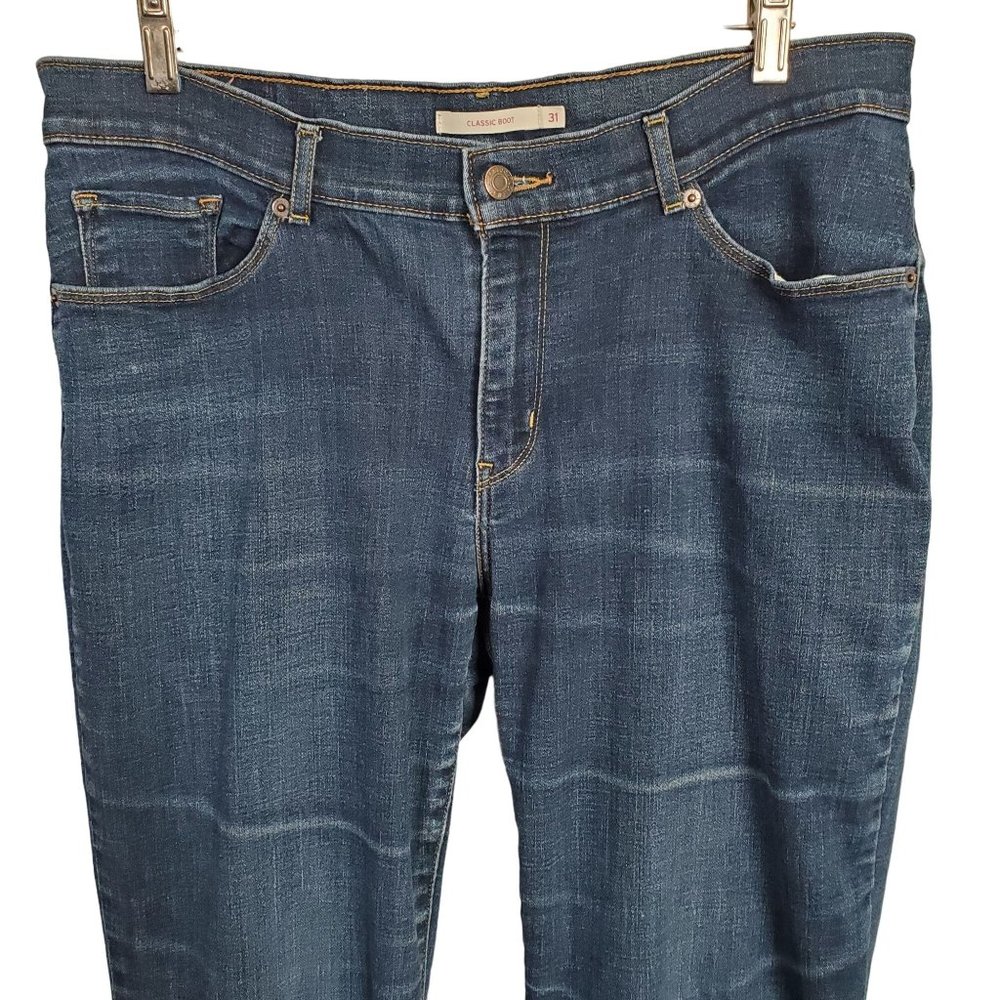 Levi's Womens Size 12 12M 31x32 Jeans Original Bootcut Dark Wash Stretch 34x31 - Picture 3 of 11